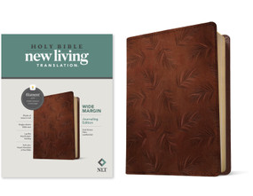 NLT Wide Margin Bible, Filament Enabled (LeatherLike, Dark Brown Palm, Red Letter) by New Living Translation, Tyndale, 9781496458971