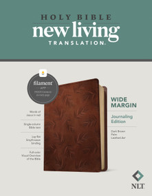 NLT Wide Margin Bible, Filament Enabled (LeatherLike, Dark Brown Palm, Red Letter) by New Living Translation, Tyndale, 9781496458971