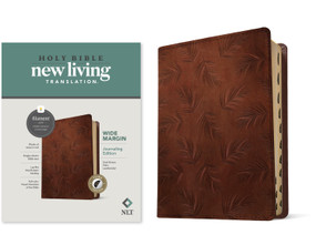 NLT Wide Margin Bible, Filament Enabled (LeatherLike, Dark Brown Palm, Indexed, Red Letter) by New Living Translation, Tyndale, 9781496458988