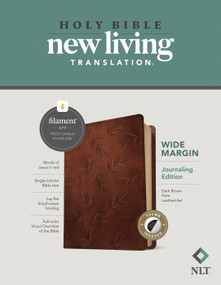 NLT Wide Margin Bible, Filament Enabled (LeatherLike, Dark Brown Palm, Indexed, Red Letter) by New Living Translation, Tyndale, 9781496458988