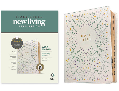 NLT Wide Margin Bible, Filament Enabled (LeatherLike, Grace & Bloom, Indexed, Red Letter) by New Living Translation, Tyndale, 9798400506949