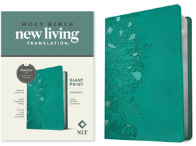 NLT Compact Giant Print Bible, Filament Enabled (LeatherLike, Peony Rich Teal, Red Letter) by New Living Translation, Tyndale, 9781496460608