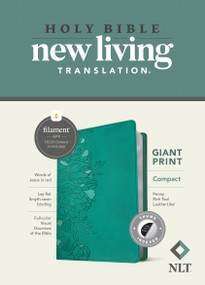 NLT Compact Giant Print Bible, Filament Enabled (LeatherLike, Peony Rich Teal, Indexed, Red Letter) by New Living Translation, Tyndale, 9781496460615