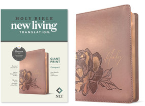NLT Compact Giant Print Bible, Filament Enabled (LeatherLike, Rose Metallic Peony, Red Letter) by New Living Translation, Tyndale, 9781496460622