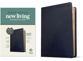 NLT Compact Giant Print Bible, Filament Enabled (LeatherLike, Navy Blue Cross, Red Letter) by New Living Translation, Tyndale, 9781496460646