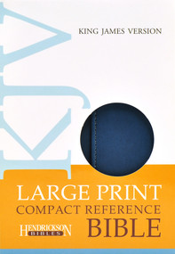 KJV Large Print Compact Reference Bible, with Magnetic Flap (Flexisoft, Blue, Red Letter) by Hendrickson Publishers, 9781598566239