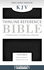 KJV Thinline Reference Bible (Flexisoft, Black, Red Letter) by Hendrickson Publishers, 9781619709591