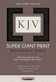 KJV Super Giant Print Reference Bible (Imitation Leather, Black, Indexed, Red Letter) by Hendrickson Publishers, 9781683070207