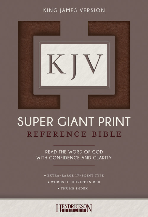 KJV Super Giant Print Reference Bible (Flexisoft, Brown, Indexed, Red Letter) by Hendrickson Publishers, 9781683070238