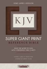 KJV Super Giant Print Reference Bible (Flexisoft, Brown, Red Letter) by Hendrickson Publishers, 9781619709713