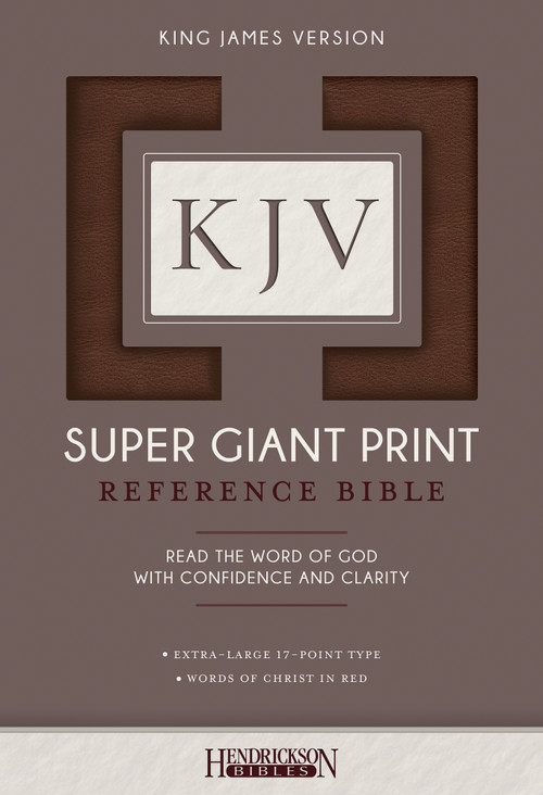 KJV Super Giant Print Reference Bible (Flexisoft, Brown, Red Letter) by Hendrickson Publishers, 9781619709713