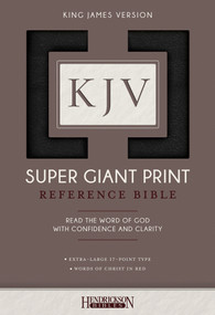 KJV Super Giant Print Reference Bible (Imitation Leather, Black, Red Letter) by Hendrickson Publishers, 9781619709690