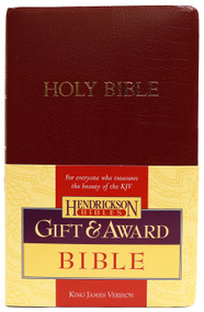 KJV Gift & Award Bible (Imitation Leather, Burgundy, Red Letter) by Hendrickson Publishers, 9781598560220
