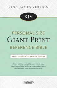 KJV Personal Size Giant Print Reference Bible (Genuine Leather, Black, Red Letter) by Hendrickson Publishers, 9781683071877