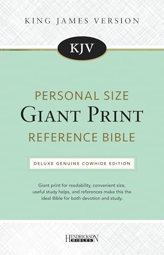 KJV Personal Size Giant Print Reference Bible (Genuine Leather, Black, Red Letter) by Hendrickson Publishers, 9781683071877
