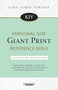 KJV Personal Size Giant Print Reference Bible (Genuine Leather, Black, Red Letter) by Hendrickson Publishers, 9781683071877