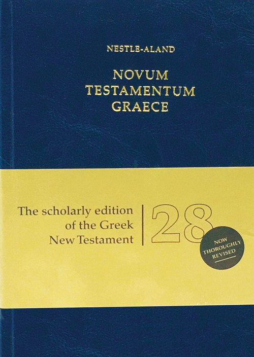 Novum Testamentum Graece (NA28), Standard Edition (Imitation Leather, Blue) (Bilingual Edition) by Eberhard Nestle, Kurt Aland, Holger Strutwolf, Institute for New Testament Textual Research, 9781619700307