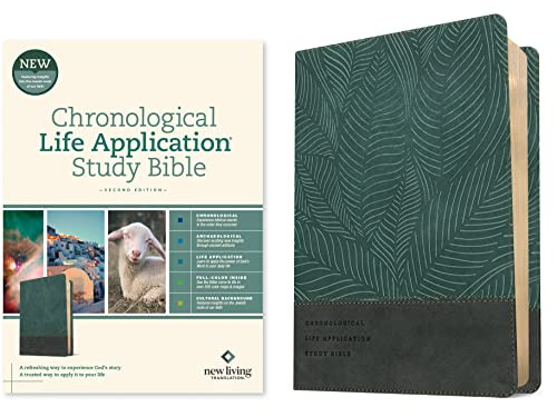 NLT Chronological Life Application Study Bible, Second Edition (LeatherLike, Palm Forest Teal) by New Living Translation, Tyndale, Jews for Jesus, 9781496475435