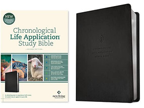NLT Chronological Life Application Study Bible, Second Edition (LeatherLike, Ebony Leaf) by New Living Translation, Tyndale, Jews for Jesus, 9781496475442