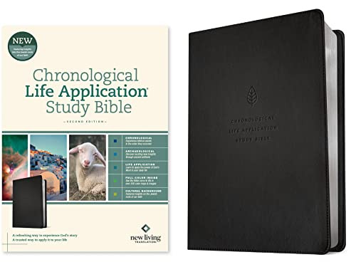 NLT Chronological Life Application Study Bible, Second Edition (LeatherLike, Ebony Leaf) by New Living Translation, Tyndale, Jews for Jesus, 9781496475442