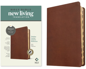 NLT Thinline Center-Column Reference Bible, Filament Enabled (LeatherLike, Rustic Brown, Indexed, Red Letter) by New Living Translation, Tyndale, 9781496479051