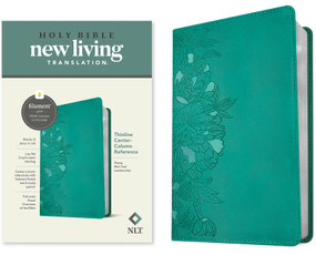 NLT Thinline Center-Column Reference Bible, Filament Enabled (LeatherLike, Peony Rich Teal, Red Letter) by New Living Translation, Tyndale, 9781496479068