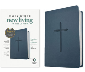 NLT Premium Value Compact Bible, Filament Enabled (LeatherLike, Navy Cross) by New Living Translation, Tyndale, 9798400509827