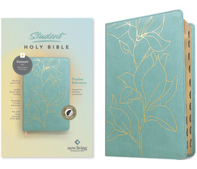 NLT Student Bible, Thinline Reference, Filament Enabled (LeatherLike, Tropical Iris Teal Blue, Indexed, Red Letter) by New Living Translation, Tyndale, 9781496483942