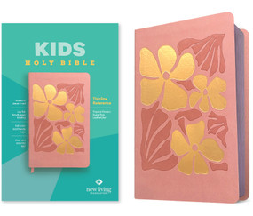 NLT Kids Bible, Thinline Reference Edition (LeatherLike, Tropical Flowers Dusty Pink, Red Letter) by New Living Translation, Tyndale, 9781496483980