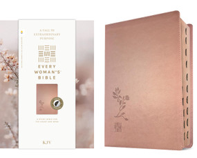 KJV Every Woman's Bible, Filament Enabled (LeatherLike, Rose Gold, Indexed, Red Letter) by Tyndale, Naomi Cramer Overton, 9781496485038