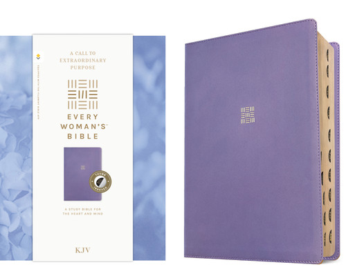 KJV Every Woman's Bible, Filament Enabled (LeatherLike, Periwinkle Purple, Indexed, Red Letter) by Tyndale, Naomi Cramer Overton, 9781496485052