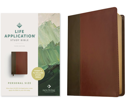 NLT Life Application Study Bible, Third Edition, Personal Size (LeatherLike, Brown/Mahogany, Red Letter) by New Living Translation, Tyndale, 9781496484727