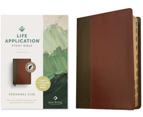 NLT Life Application Study Bible, Third Edition, Personal Size (LeatherLike, Brown/Mahogany, Indexed, Red Letter) by New Living Translation, Tyndale, 9781496484734