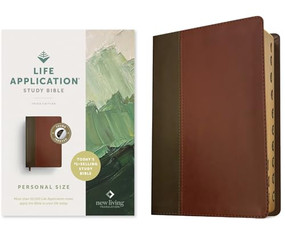 NLT Life Application Study Bible, Third Edition, Personal Size (LeatherLike, Brown/Mahogany, Indexed, Red Letter) by New Living Translation, Tyndale, 9781496484734