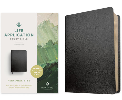 NLT Life Application Study Bible, Third Edition, Personal Size (Bonded Leather, Black, Red Letter) by New Living Translation, Tyndale, 9781496484765