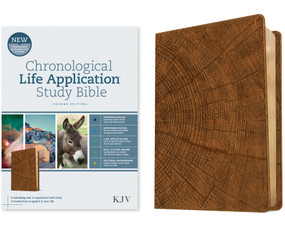 KJV Chronological Life Application Study Bible, Second Edition (LeatherLike, Heritage Oak Camel) by Tyndale, 9781496489562