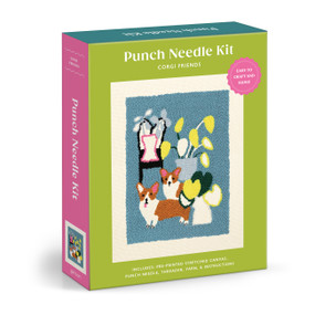 Corgi Friends Punch Needle Kit by Galison, Anne Bentley, 9780735388673