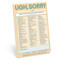 Ugh, Sorry Knock Knock Pad by Knock Knock, 9781683496144