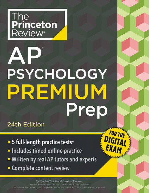 Princeton Review AP Psychology Premium Prep, 24th Edition (5 Practice Tests + Digital Practice Online + Content Review) by The Princeton Review, 9798217125159
