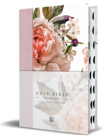 KJV Holy Bible, Large Print Medium Format, Pink Cloth Hardcover w/Thumb Index and Ribbon Marker, Red Letter by KING JAMES VERSION, 9798890984647