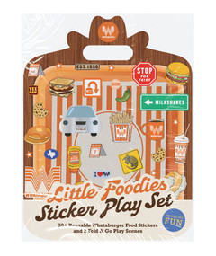 Little Foodies Reusable Sticker Play Set (30+ Reusable Whataburger Food Stickers and 2 Fold-Out Play & Go Scenes) by Blue Star Press, 9781963183627