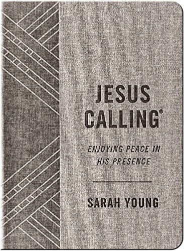 Jesus Calling, Textured Gray Leathersoft, with Full Scriptures by Sarah Young, 9781400215294
