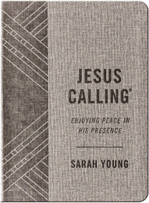 Jesus Calling, Textured Gray Leathersoft, with Full Scriptures (Enjoying Peace in His Presence (A 365-Day Devotional)) by Sarah Young, 9781400215294