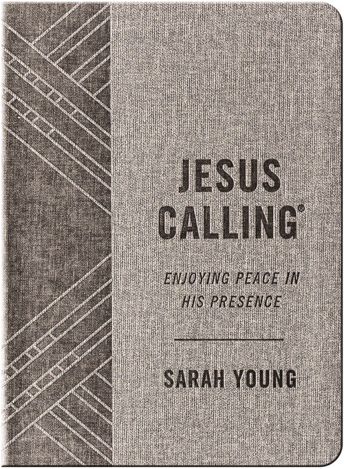 Jesus Calling, Textured Gray Leathersoft, with Full Scriptures (Enjoying Peace in His Presence (A 365-Day Devotional)) by Sarah Young, 9781400215294