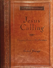 Jesus Calling, Large Text Brown Leathersoft, with Full Scriptures (Enjoying Peace in His Presence (A 365-Day Devotional)) by Sarah Young, 9781400318131