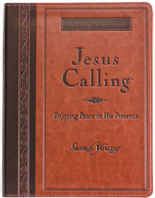 Jesus Calling, Large Text Brown Leathersoft, with Full Scriptures (Enjoying Peace in His Presence (A 365-Day Devotional)) by Sarah Young, 9781400318131