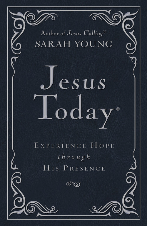 Jesus Today Deluxe Edition, Leathersoft, Navy, with Full Scriptures (Experience Hope Through His Presence (A 150-Day Devotional)) by Sarah Young, 9781400322909