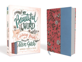 NIV, Beautiful Word Coloring Bible for Teen Girls, Leathersoft, Pink/Blue (Hundreds of Verses to Color) by Zondervan, 9780310447238