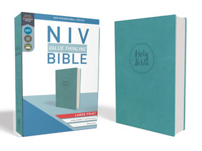 NIV, Value Thinline Bible, Large Print, Leathersoft, Teal, Comfort Print by Zondervan, 9780310448556