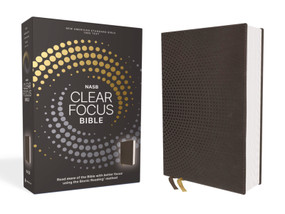 NASB, Clear Focus Bible, Leathersoft, Charcoal Brown (Read more of the Bible with better focus using the Bionic Reading Method) by Zondervan, 9780310465591